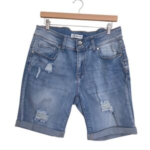 Sandpiper | Distressed Cuffed Denim Jean Shorts